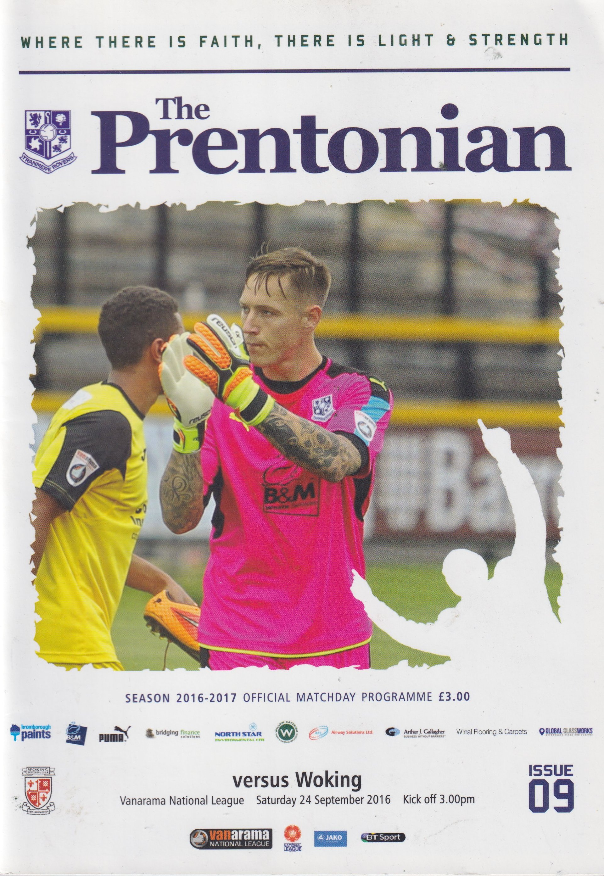 Tranmere Rovers v Woking match programme